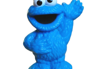Blue Elmo waving